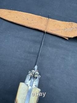 Vintage INOX Bowie Stag Fixed Blade Knife withSheath
