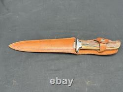 Vintage INOX Bowie Stag Fixed Blade Knife withSheath