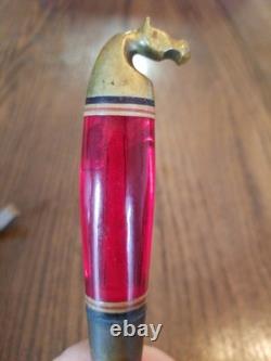 Vintage Iisakki Järvenpää Horsehead Puukko Knife withSheath