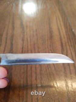 Vintage Iisakki Järvenpää Horsehead Puukko Knife withSheath