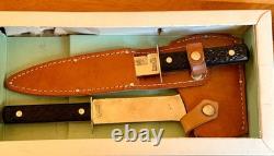 Vintage Imperial USA Ka77 Husky Camping Hunting Survival Knife/ Axe W Leather