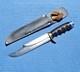 Vintage Italian Rhino Combat Bowie Hunting Knife GC CO Italy 370 with Sheath