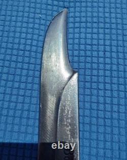 Vintage Italian Rhino Combat Bowie Hunting Knife GC CO Italy 370 with Sheath