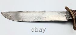 Vintage J. A. Hellberg Eskilstuna Hunting KNIFE with Sheath Wrapped Handle SWEDEN