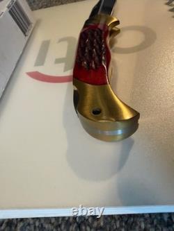 Vintage J A Henckels 4 Folding Lock Back Hunting Knife NOS Red Bone Rare