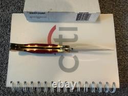 Vintage J A Henckels 4 Folding Lock Back Hunting Knife NOS Red Bone Rare