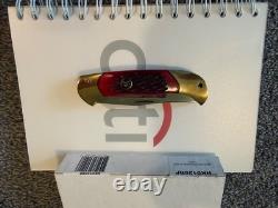 Vintage J A Henckels 4 Folding Lock Back Hunting Knife NOS Red Bone Rare