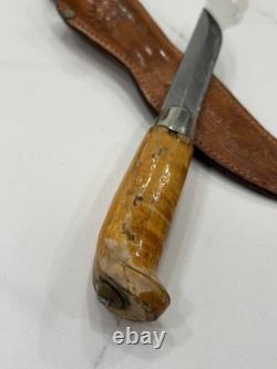 Vintage J. Marttiini Rovaniemi Puukko Knife Finland With Sheath