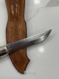 Vintage J. Marttiini Rovaniemi Puukko Knife Finland With Sheath