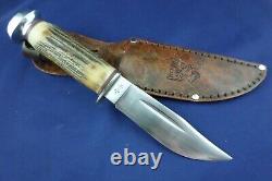 Vintage J. Rodgers & Sons Sheffield England Hunting Knife with Sheath