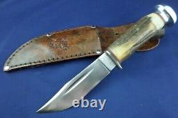 Vintage J. Rodgers & Sons Sheffield England Hunting Knife with Sheath
