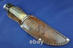 Vintage J. Rodgers & Sons Sheffield England Hunting Knife with Sheath