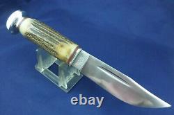 Vintage J. Rodgers & Sons Sheffield England Hunting Knife with Sheath