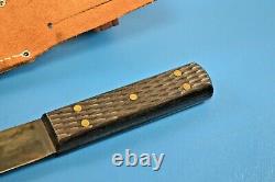 Vintage J. Russell & Co. Hunter Knife Green River Works 10.75 Long + Sheath