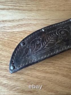Vintage Jaeger Bros Marinette WIS Fixed Blade Hunting Knife Aerial Cutlery