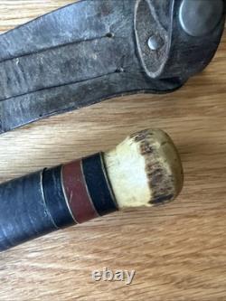 Vintage Jaeger Bros Marinette WIS Fixed Blade Hunting Knife Aerial Cutlery