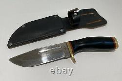 Vintage Japan Japanese Hibben Design Skinner Bowie Hunting Knife withSheath Nice