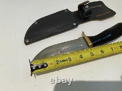 Vintage Japan Japanese Hibben Design Skinner Bowie Hunting Knife withSheath Nice