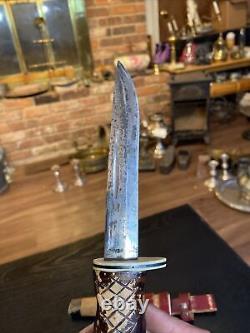 Vintage Japanese Siegfried Steel Fixed Blade Knife With Sheath