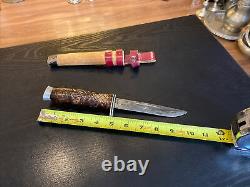 Vintage Japanese Siegfried Steel Fixed Blade Knife With Sheath