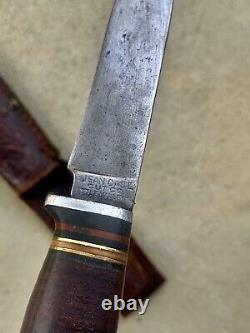 Vintage Jean Case Cut Co Fixed Blade Bowie Hunter Knife