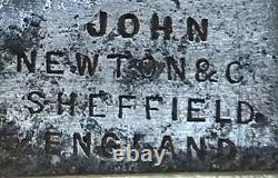 Vintage John Newton&Co Sheffield England Bowie Dagger Knife WithSheath Stag Handle
