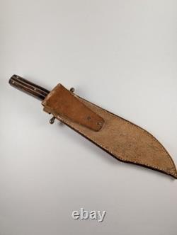 Vintage KA-BAR 1210 Bowie Knife Leather Sheath Hunting Knife USA Hunter