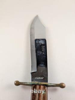 Vintage KA-BAR 1210 Bowie Knife Leather Sheath Hunting Knife USA Hunter