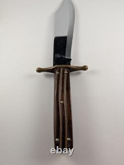 Vintage KA-BAR 1210 Bowie Knife Leather Sheath Hunting Knife USA Hunter