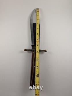 Vintage KA-BAR 1210 Bowie Knife Leather Sheath Hunting Knife USA Hunter