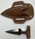 Vintage KMA C. K. D2 Fixed Blade Knife With Custom Leather Sheath