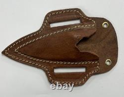 Vintage KMA C. K. D2 Fixed Blade Knife With Custom Leather Sheath