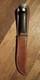 Vintage Ka Bar 1207 USA Fighting Knife Fixed Blade Sawback/ Leather Sheath Read