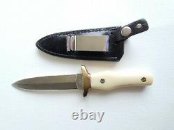 Vintage Ka-Bar Kabar 9.5 Fixed Blade Boot Dagger Hunting Knife #2750 w Sheath