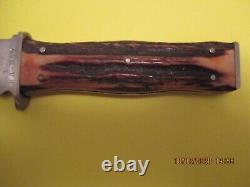 Vintage Ka-bar Fixed Blade Knife Union Cutlery Co. Olean, N. Y. With Sheath G. C