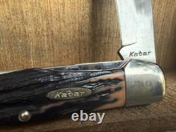 Vintage Kabar 1184 Folding Hunter Rare Serrated Skinner USA Knife