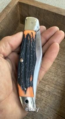 Vintage Kabar 1184 Folding Hunter Rare Serrated Skinner USA Knife
