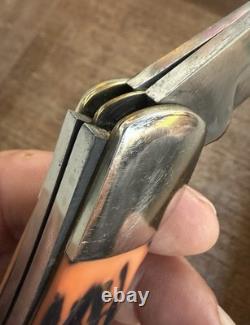 Vintage Kabar 1184 Folding Hunter Rare Serrated Skinner USA Knife