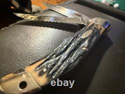 Vintage Kabar 1184 Folding Hunter Rare Serrated Skinner USA Knife