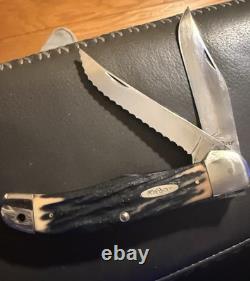 Vintage Kabar 1184 Folding Hunter Rare Serrated Skinner USA Knife