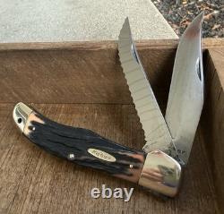 Vintage Kabar 1184 Folding Hunter Rare Serrated Skinner USA Knife