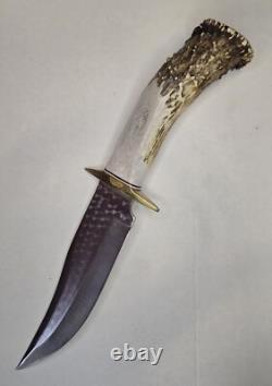 Vintage Ken Richardson 12 Antler knife with RARE Chief's Head Design (3002)