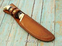 Vintage Kershaw Finger Groove 1035 Moose Hunter Hunting Knife& Sheath Set Knives