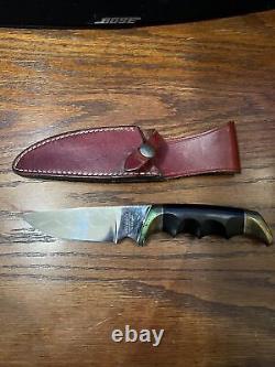 Vintage Kershaw Oregon Knife 1034 Elk Hunter Field Knife with Sheath Koi Japan