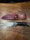 Vintage Kershaw Oregon Knife 1034 Elk Hunter Field Knife with Sheath Koi Japan