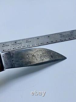 Vintage Kinfolks Fixed Blade Bushcraft Hunting Knife 1930-50 Stag Handle Sharp