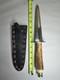 Vintage Kinfolks Stag Handle Hunting Knife with Orig Leather Sheath 8 Blade