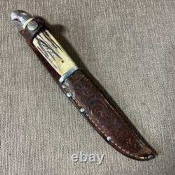 Vintage Kinfolks, Stag handle, Orig. Sheath, Nice