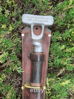 Vintage Knapp Hunting Kit Elko NV. Pat US & Can. With Western L36 Hunting Knife