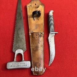 Vintage Knapp Hunting Kit PAT USA Sport Saw & Schrade RLKO NV Knife#A7